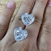 88mm def vvs1 super white diamond 2 karat heart cut moissanite price per carat