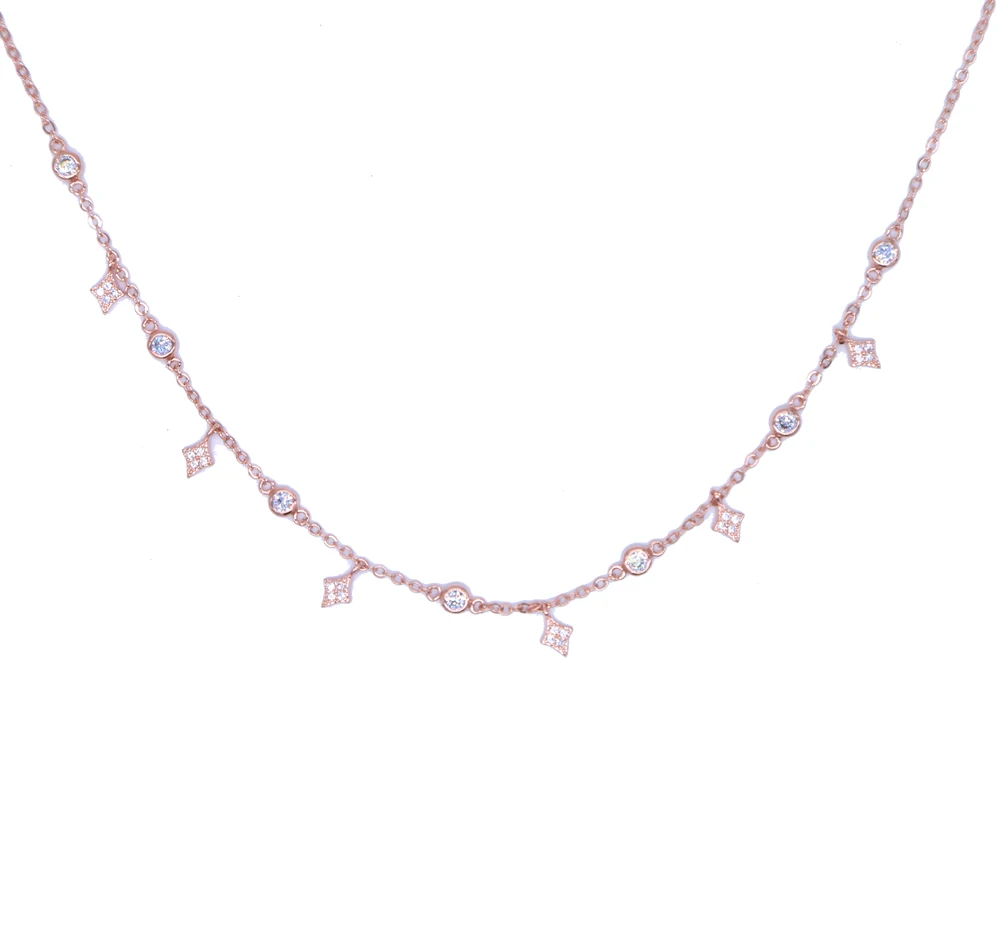 Нежный 925 стерлингового серебра Cz белые круглые Изящные Слои колье чокер Новые