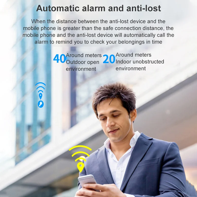 New Bluetooth Anti-lost Device Positioning Keychain Mobile Phone Smart Object Finder Two-way Alarm | Безопасность и защита