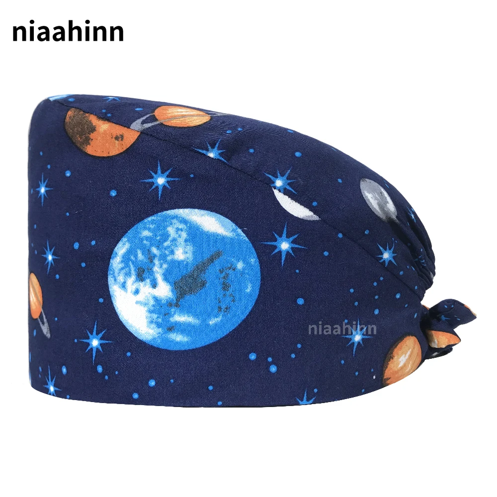 

Женская и мужская стоматологическая клиника, медицинская хирургическая шапочка, хлопковая медицинская шапочка, Регулируемая Шапочка для д...