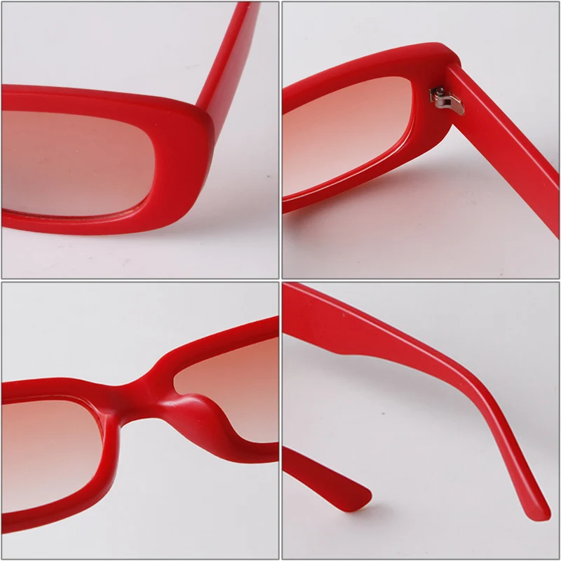 Модные маленькие прямоугольные цветные солнцезащитные очки SO &amp EI для женщин и