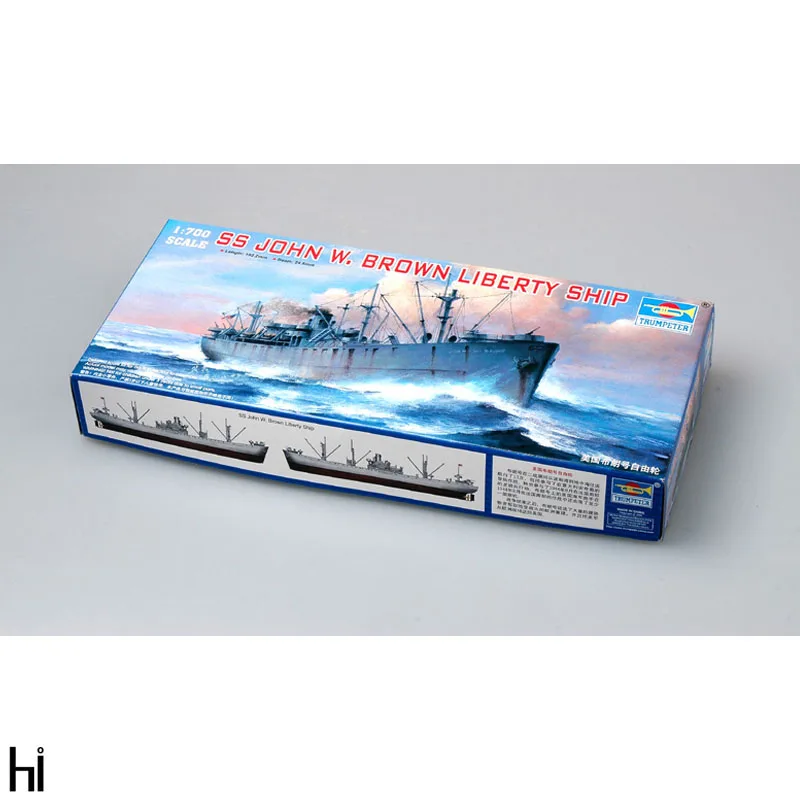 

Trumpeter 05756 1/700 Scale SS John W. Brown WWII Liberty Ship Military Handmade Toy Hobby Assembly Plastic Model Building Kit