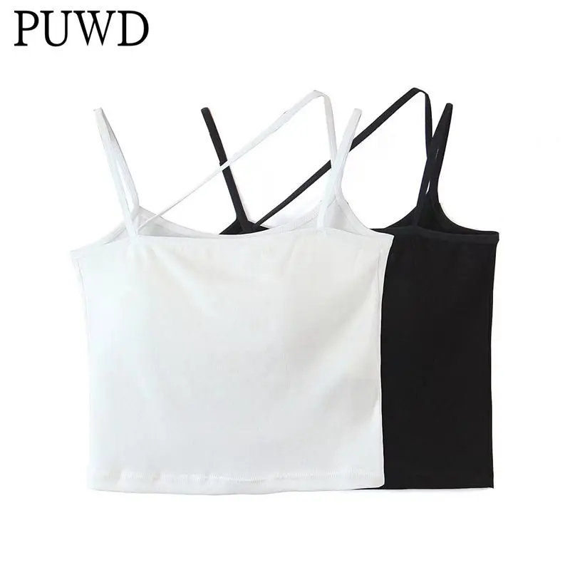 

PUWD тонкий жилет для девочек 2022 весенние модные женские сексуальные топы женские вязаные без рукавов базовые секции однотонные женские шика...