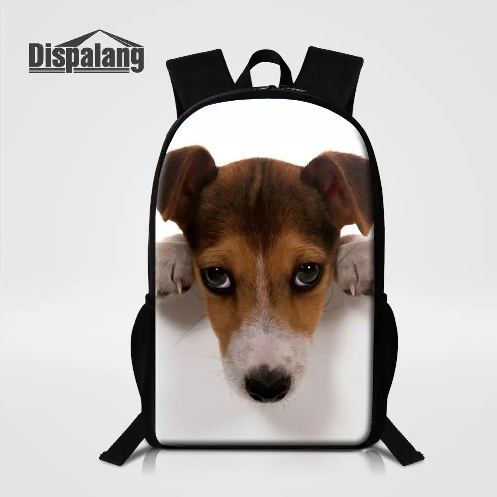 Школьный ранец с принтом собаки Jack Russel для учеников начальной школы милый