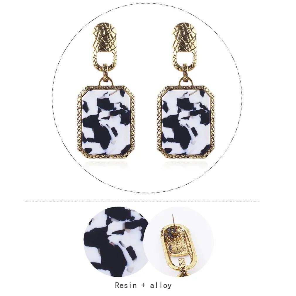 Women Leopard Print Dangle Earrings Personality Gorgeous Geometric Female Fashion Jewelry Ladies Best Birthday Gift | Украшения и