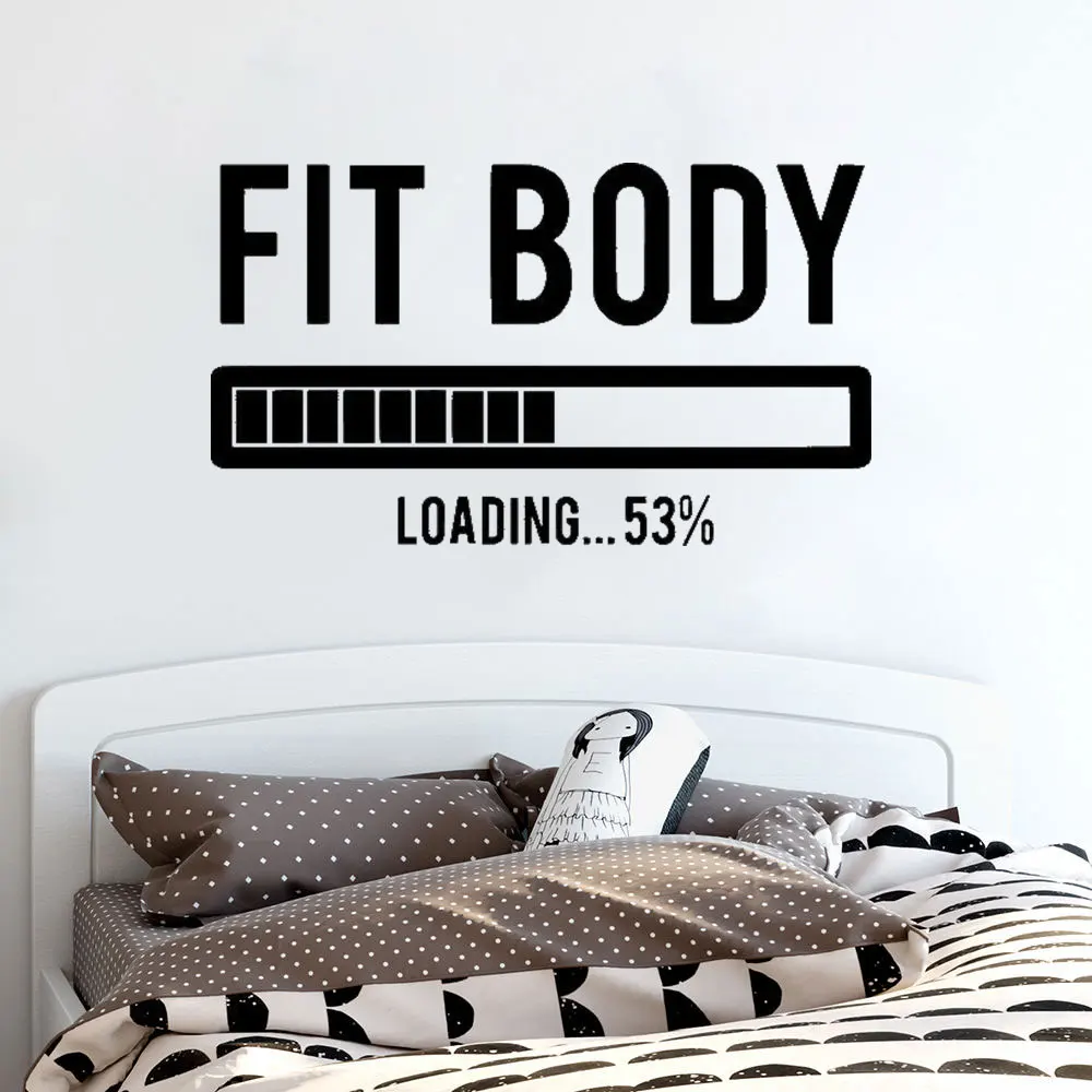 

Fitness Wall Stickers Gym dumbbel Vinyl wall Decorations Home Decor For Removable Design wall decals DW13220