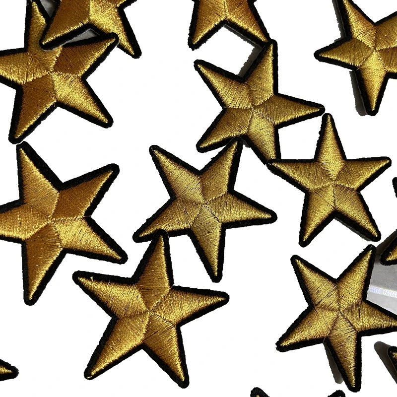 4 8 см золотые нашивки со звездами для одежды футболки патчи утюга сделай сам