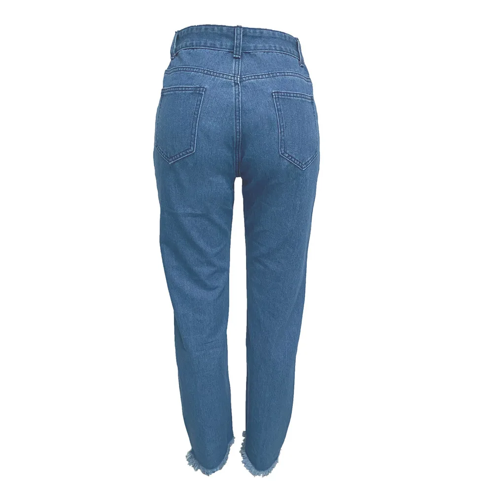 

Lace Up Drawstring Hollow Out Denim Trousers for Women High Waisted Zipper Fly Straight Jeans Streetwear Casual Bodycon Pant New