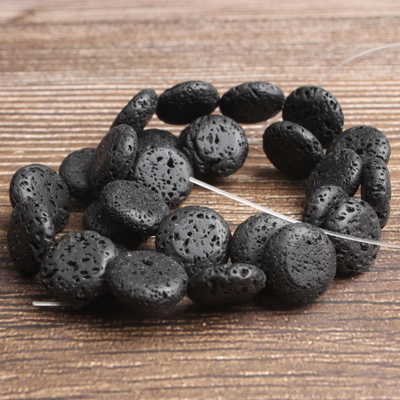 Модные натуральные ювелирные изделия Lan Li из черного лавового камня свободные