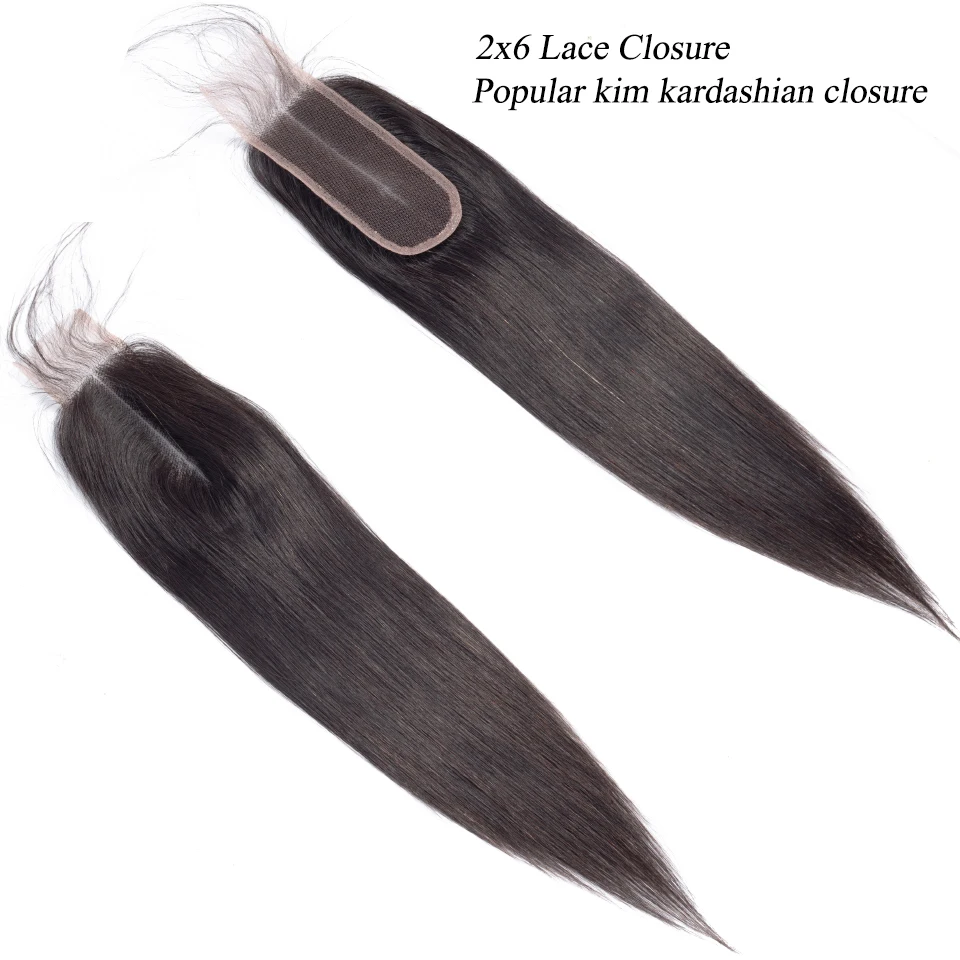 Fashow перуанские прямые человеческие волосы пучки с застежкой 2*6 ручная перевязка