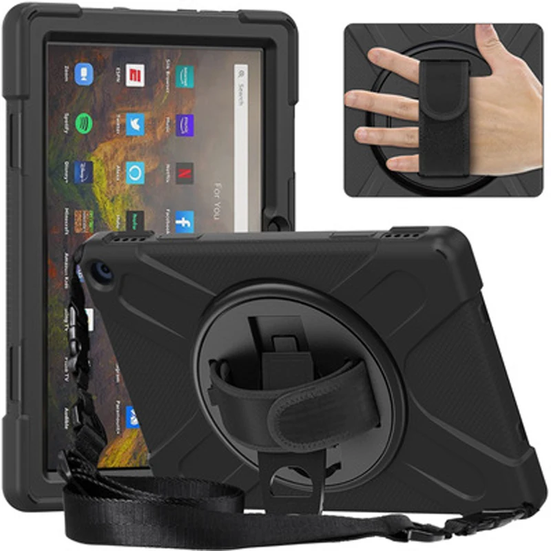 

Чехол для планшета Kindle Fire HD10 2021, безопасный для детей противоударный Прочный чехол-подставка, чехлы, чехлы для Kindle Fire HD10 Plus 2021