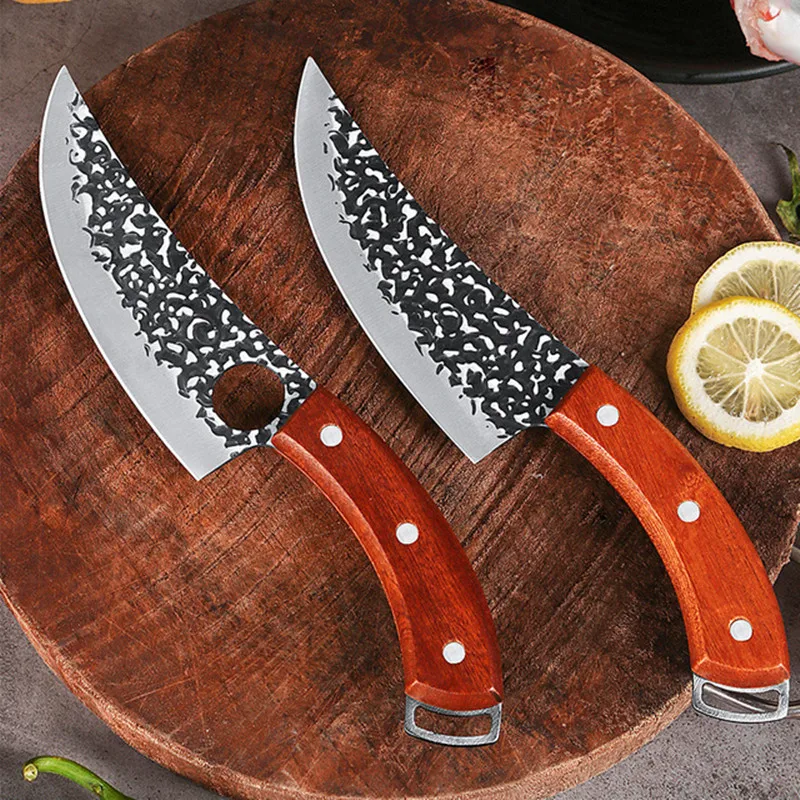 

Кованый нож Scimitarsr для нарезки рыбных костей, поварской нож из нержавеющей стали, кухонный нож для мяса, фруктов, овощей