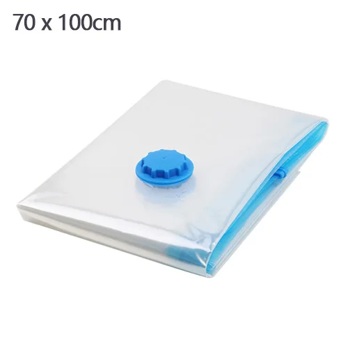 70 x 100cm Vacuum Bag for Clothes Storage Bag With Valve Transparent Border Folding Compressed Organizer Travel Space Saving Seal Packet - Цвет: 70 x 100cm