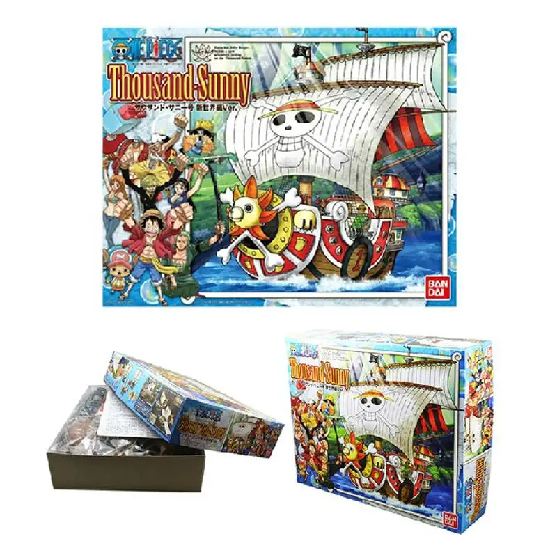 

35CM Anime Thousand Sunny Going Merry Boat PVC Action Figure Collection Pirate Model Ship Toy Assembled Christmas Gift