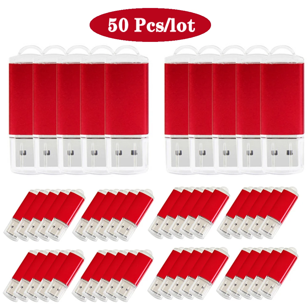 

USB-флеш-накопитель 50 шт./лот, 4/8/16/32/64 ГБ, 8 цветов
