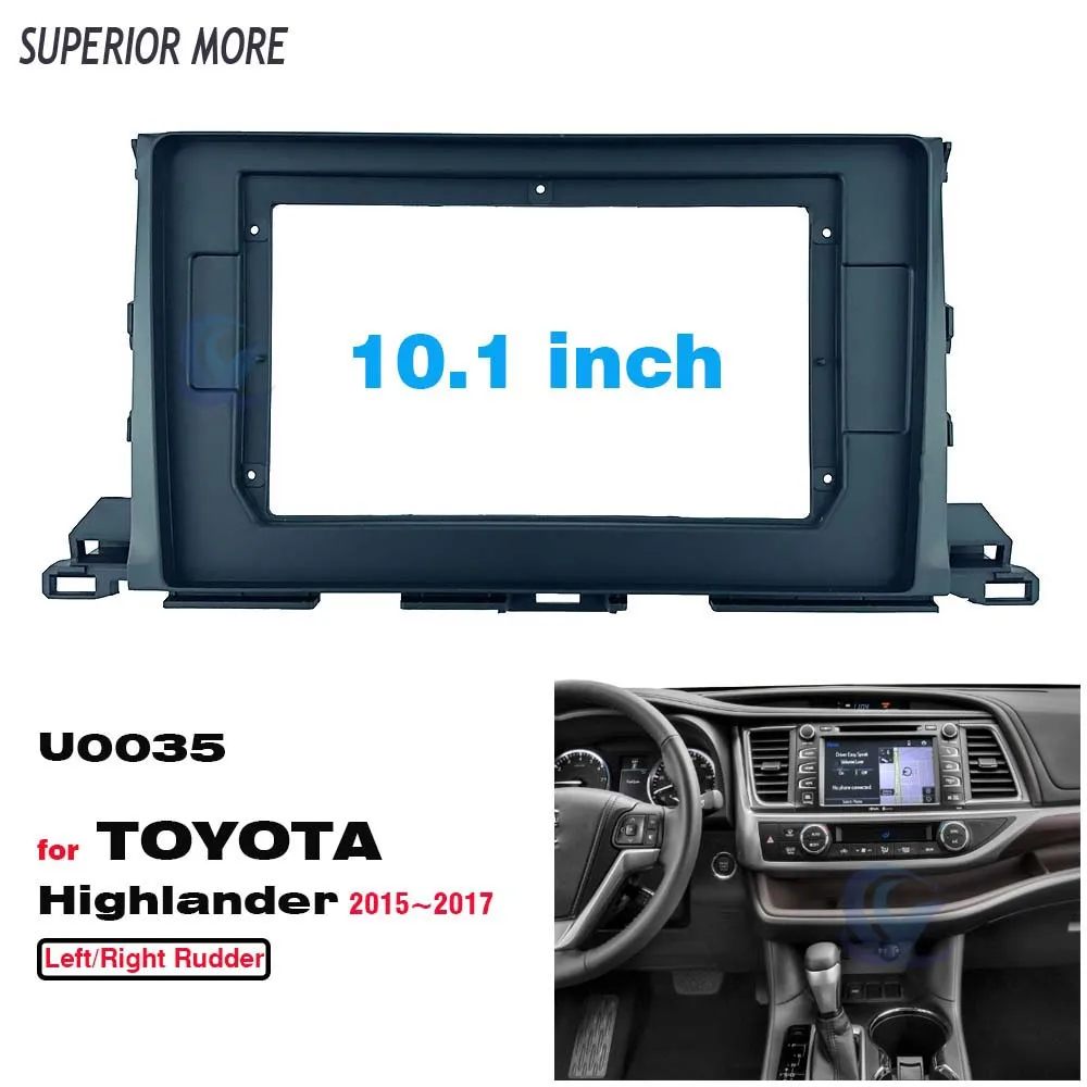 Автомобильный радиоприемник 2DIN 10 1 дюйма для TOYOTA Highlander 2015 + установка рамы