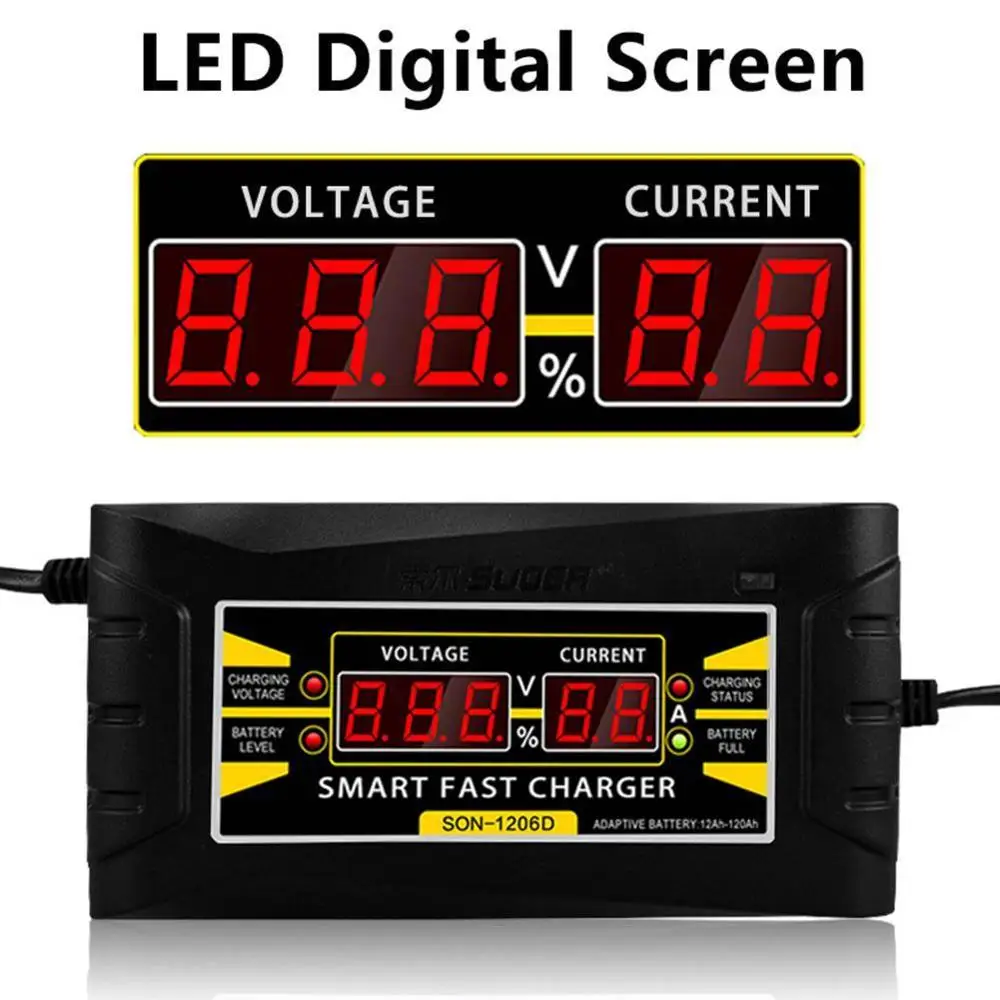 Полностью автоматическое автомобильное зарядное устройство для аккумуляторов 12
