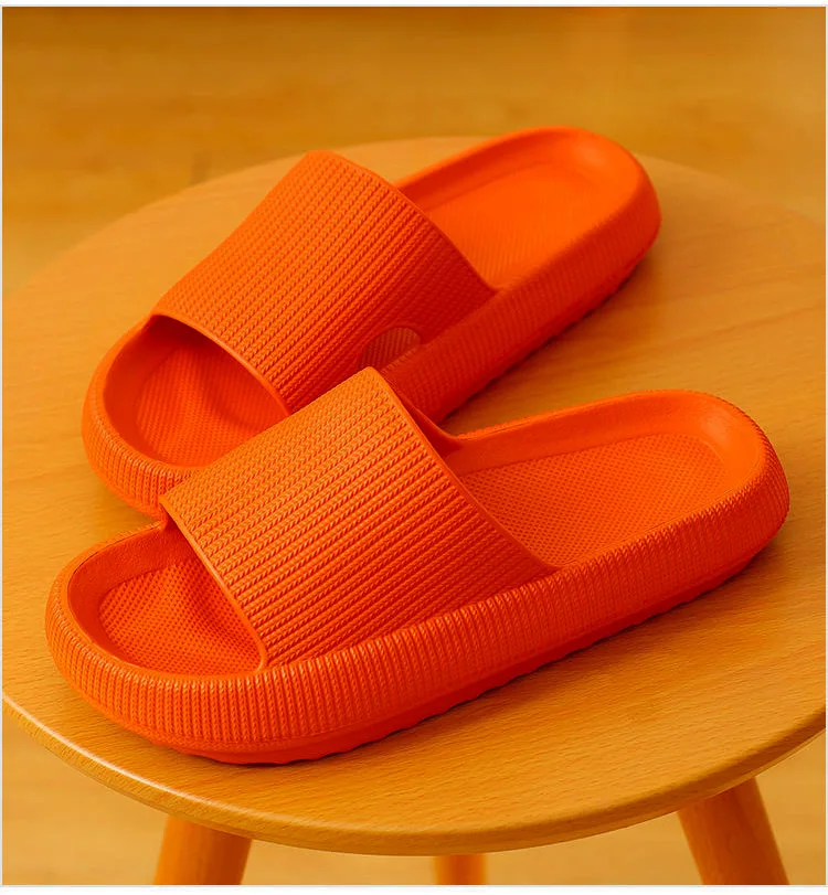 

Women's Summer Slippers Soft Couples Home Shoes Unisex EVA Non-slip Bathroom Indoor Slippers Solid Color Flat Floor Slippers