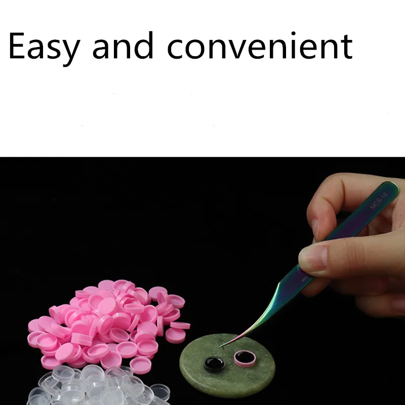 100 шт./пакет клей для наращивания ресниц чашка розовый капля задержка Топ Клей