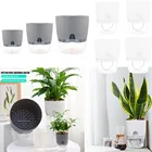 Цветочный горшок ручной работы, 2 слоя, с контейнером для воды, 1 шт., цветочный горшок с системой полива