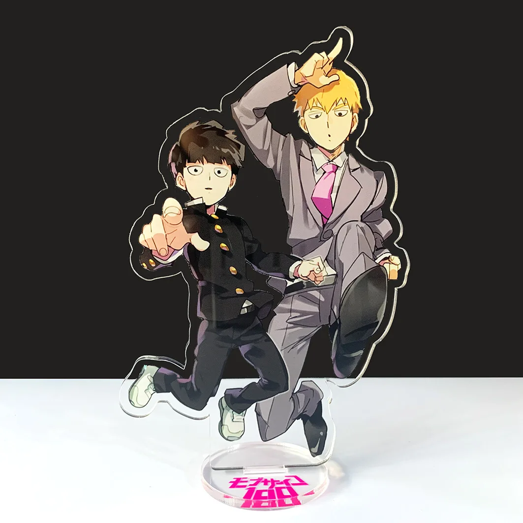 

Japan Anime Mob Psycho 100 Stand Model Stand Plate Keychain Cosplay Standing Sign Figure Desk Decor Acrylic Key Chain Fans Gift