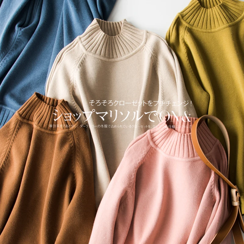 2019 new cashmere sweater women clothes high collar long-sleeved female pure warm pullover | Женская одежда