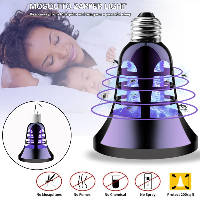 Инсектицидная лампа лампочка безызлучательной Жук ловушка для насекомых Zapper USB