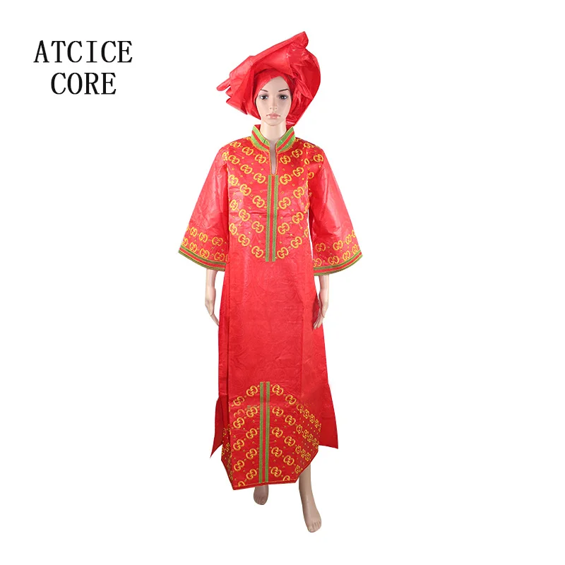 Женские платья в африканском стиле с вышивкой короткий рэппер шарфом bazin riche