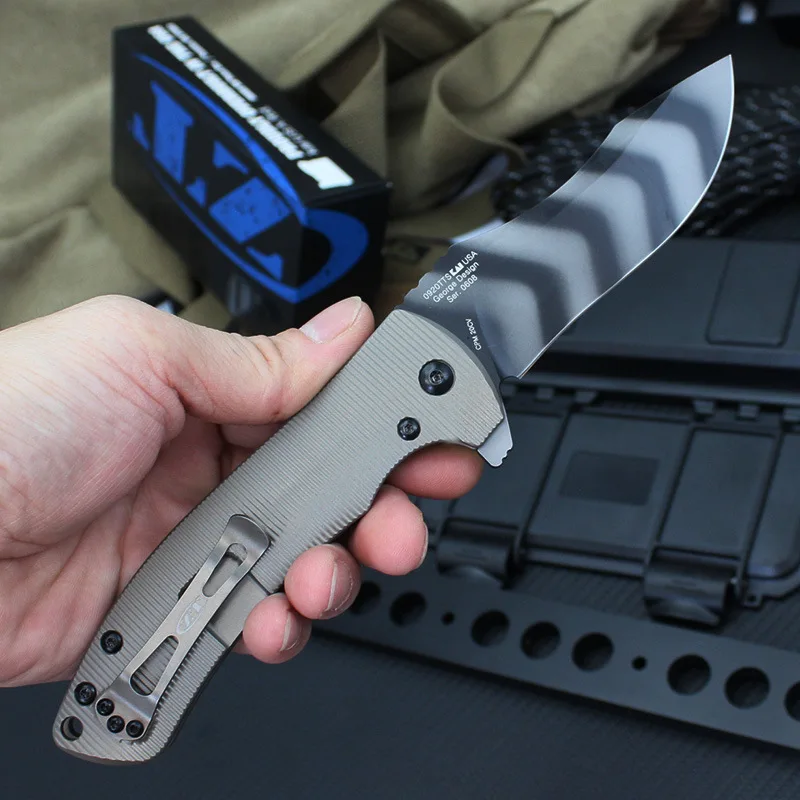 Складной нож с узором тигра портативный карманный тактический клинок для