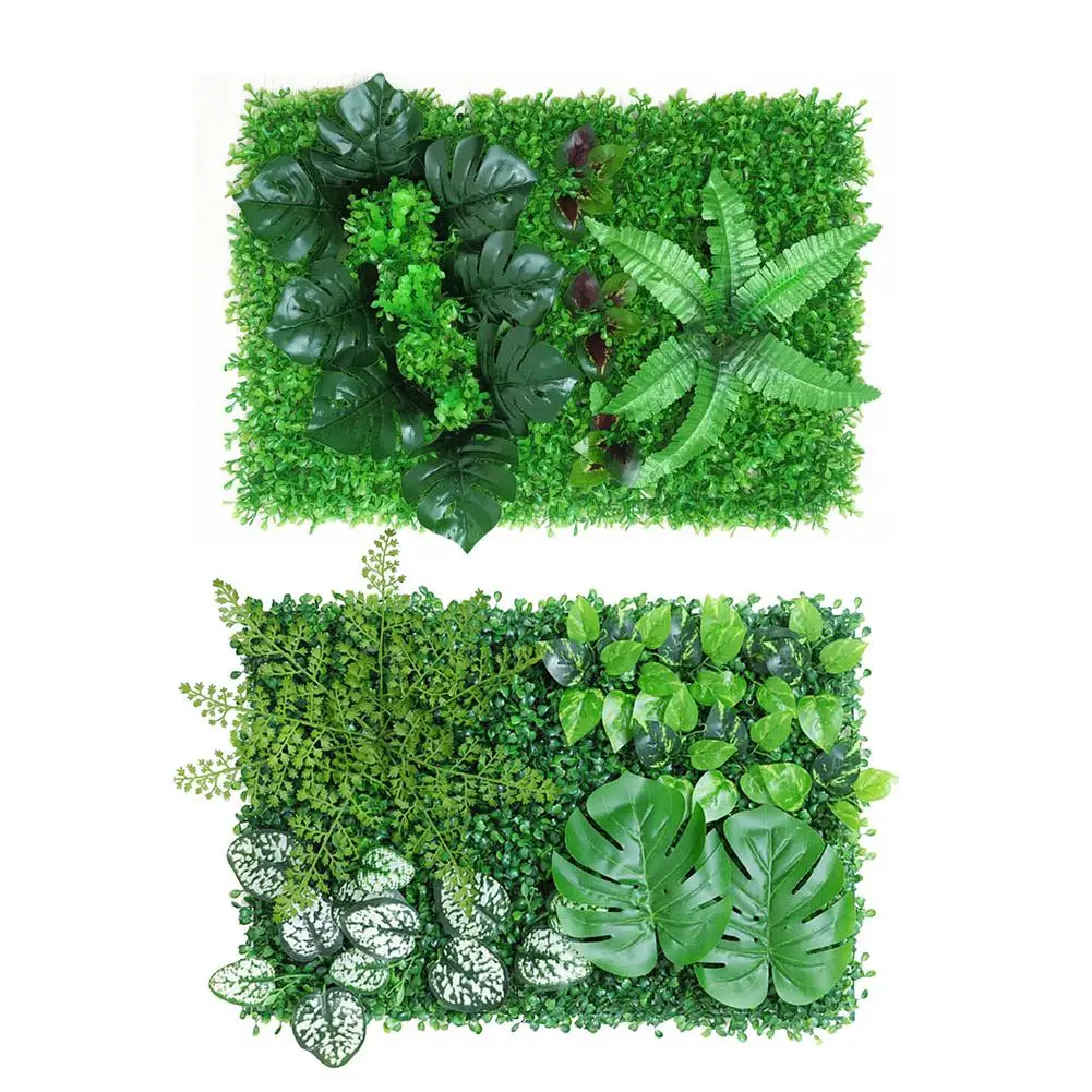 

40*60cm Garden Plant Fence Artificial Faux Green Leaf Privacy Screen Panels Rattan Outdoor Hedge Garden Home Decora