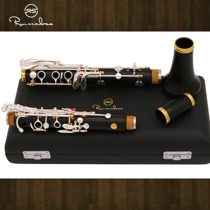 Профессиональный Grenadilla из чёрного дерева Bb Soprano19 ключ кларнет ключи с
