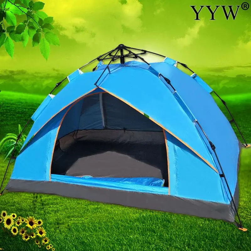 

Портативная туристическая палатка для походов, путешествий, автоматическая Наружная палатка для кемпинга на 3-4 человек, семейная палатка, д...
