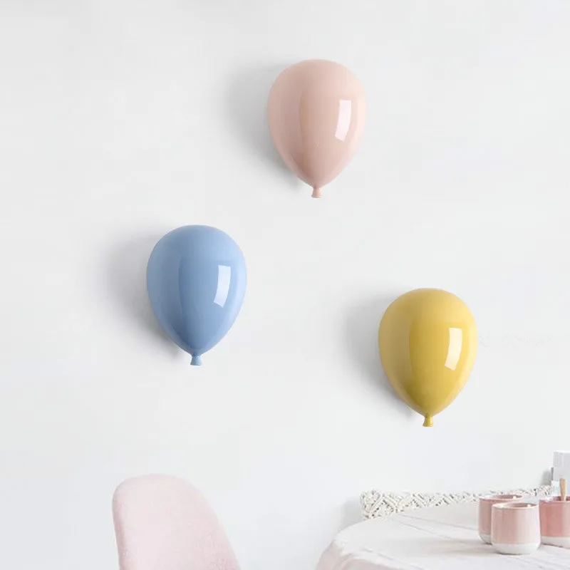 Globo de cer&aacute;mica de modelado para colgar en la pared, arte montado en la pared, sala de estar adorno para, dormitorio de ni&ntilde;os, decoraci&oacute;n del hogar, regalos de amigos-0