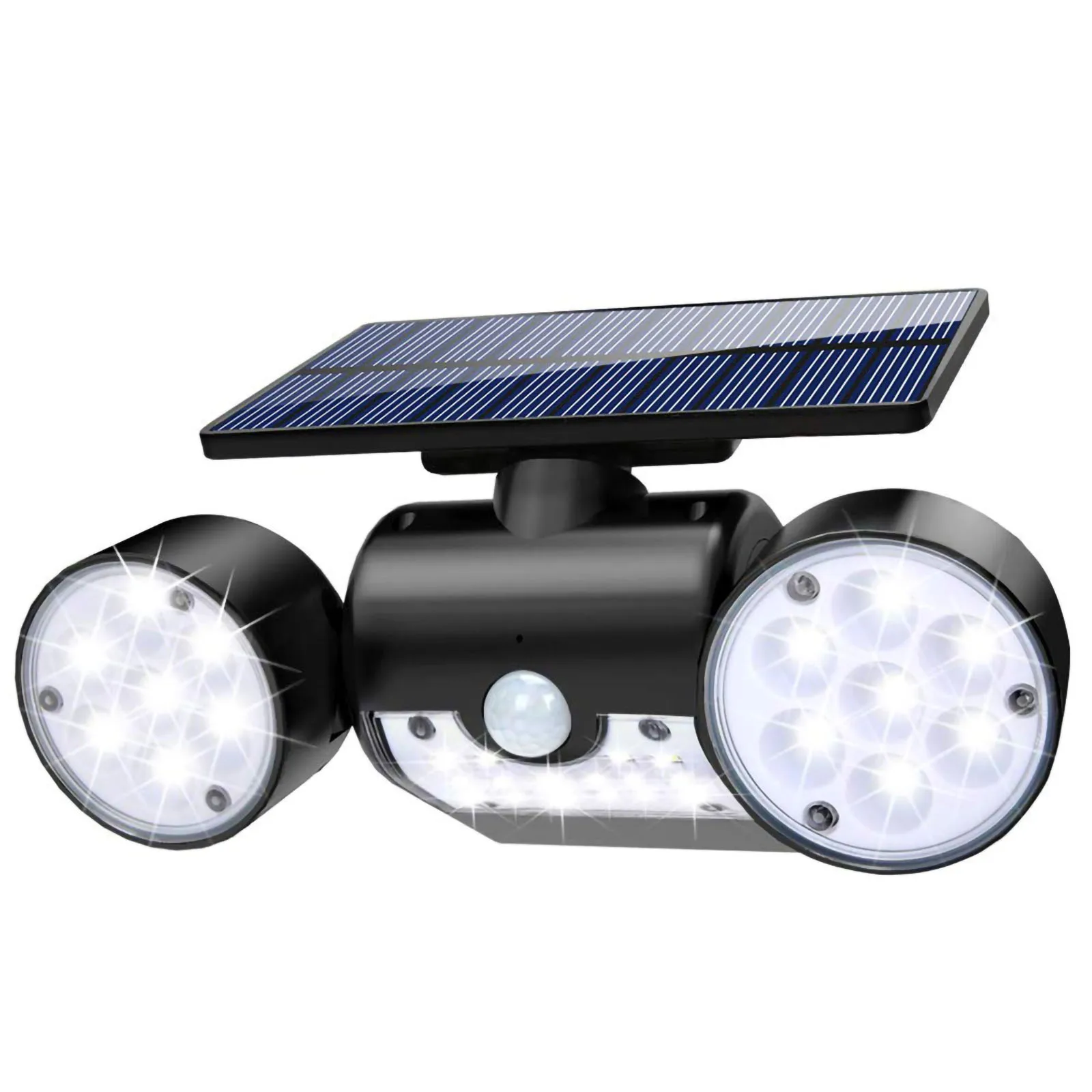 

30LED Solar Light Dual Head Solar Lamp PIR Motion Sensor Spotlight Waterproof Outdoor Adjustable Angle Lights For Garden Wall