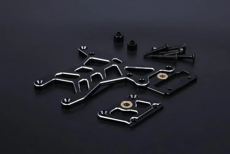 rear black CNC обработки все металлические утолщенные передние и задние второй пол пластины для ROVAN KM HPI BAJA 5B 5T 5SC - Цвет: rear black
