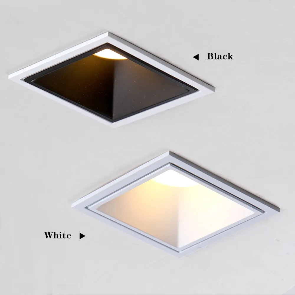 Затемнения с антибликовым покрытием светодиодный Утопленный вниз светильник 24