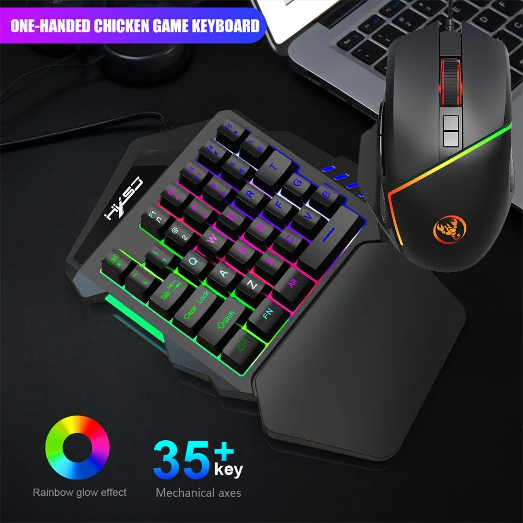 Бесплатная доставка CARPRIE клавиатура мышь Combos HXSJ V100 + A876 набор 35 клавиш мини USB