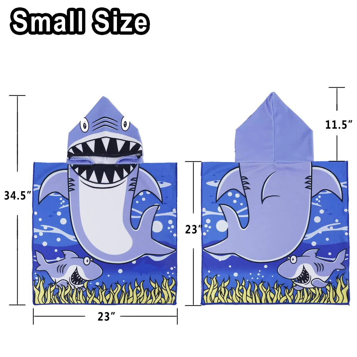 Пляжное банное полотенце 40 ^ с капюшоном для малышей мягкая накидка плавания