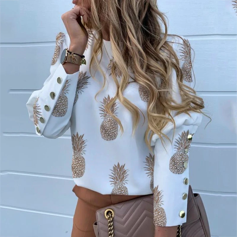

Plus Size Spring Autumn Clothes Fashion OL Women Office Blouses Button Long Sleeve Shirts Ladies Casual O-Neck Leopard Top 15898