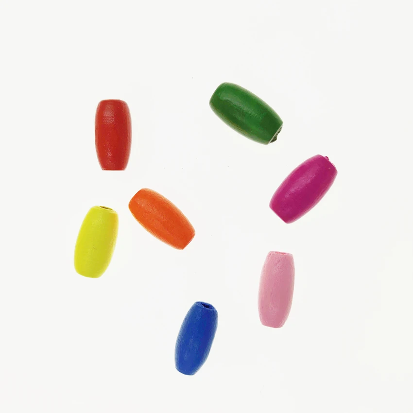 

Разноцветные деревянные бусины для ожерелья и браслета, 15 мм