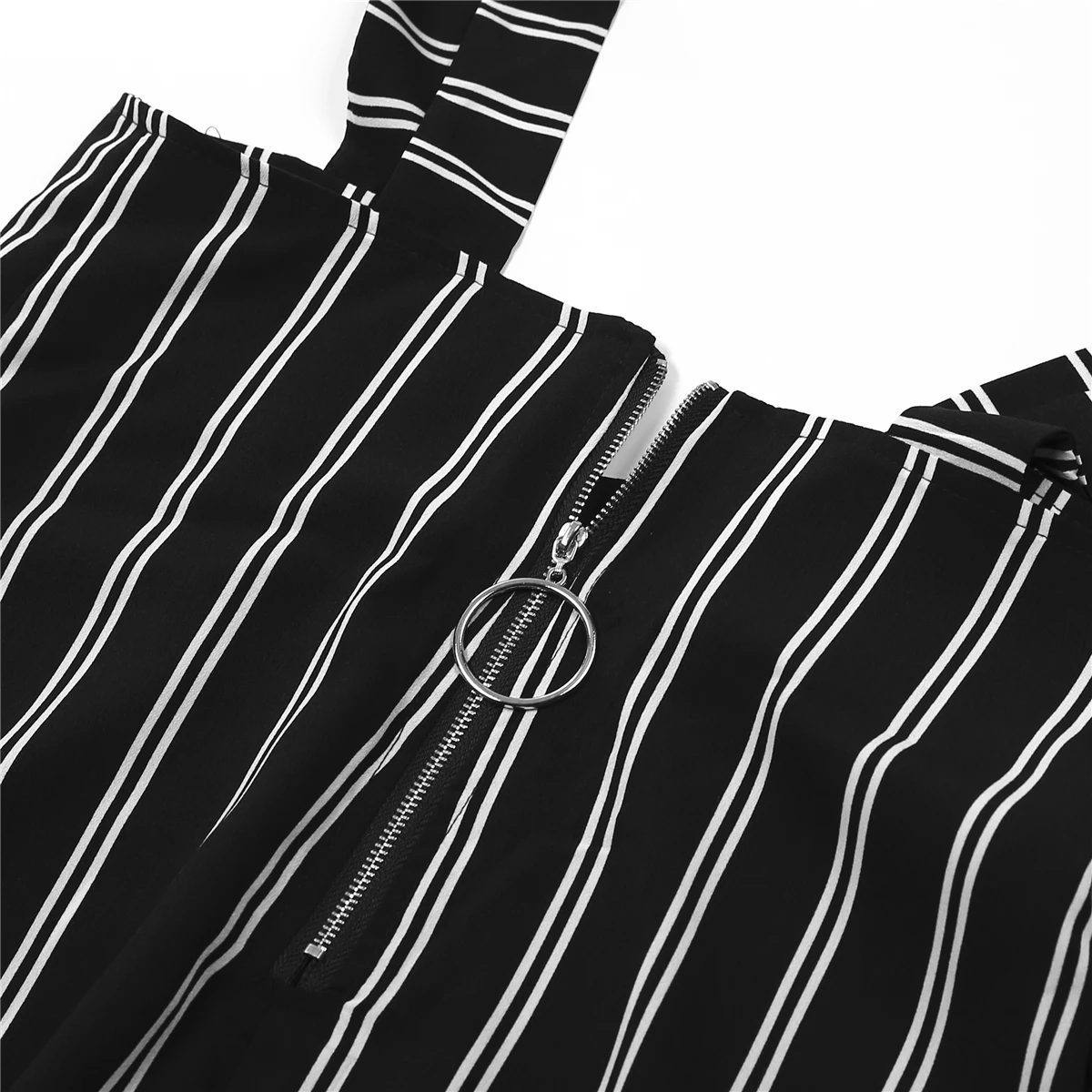 

Rompers Women Jumpsuits 2019 Fashion Striped Jumpsuit Bodycon Overalls Women High Waist Zipper Flare Trousers Female Bottom