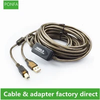 usb 2 0 cable type b male to a male amplifying chip cord for canon epson hp zjiang label printer dac usb printer 10m15m20m25m