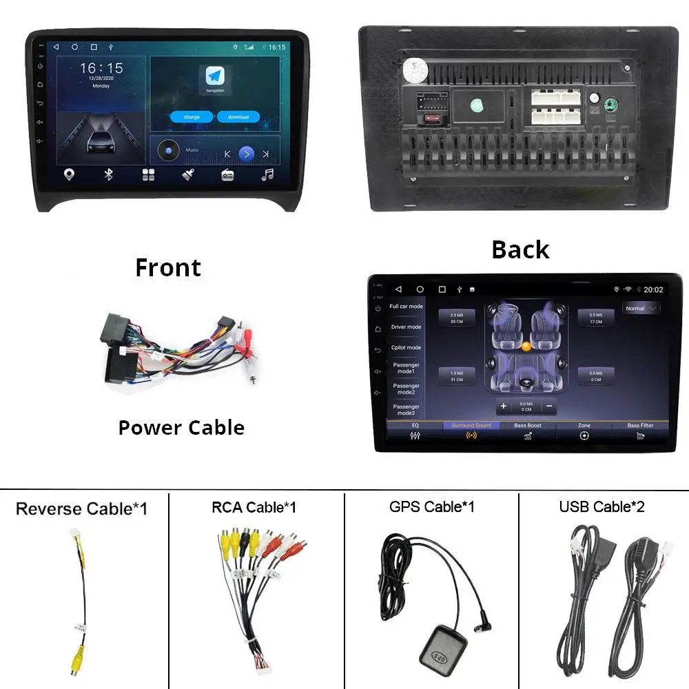 

2DIN Android10 Car Radio For Audi TT MK2 2006-2014 GPS Navigation Stereo Receiver Auto Radio Car Video Car Multimedia Player IGO