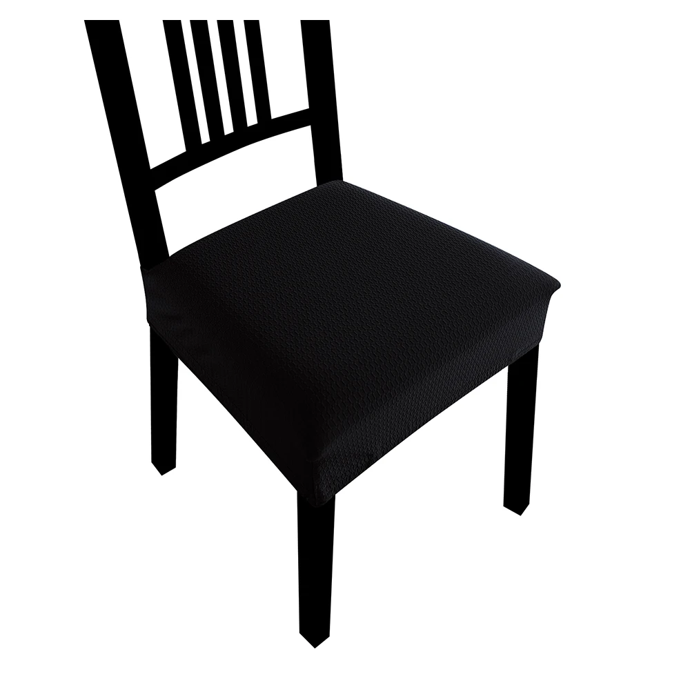 7 Solid Colors With Buckle Chair Cover Big Elastic Chair Covers Seat Slipcovers Stretch Removable Dining Hotel Seat Covers - Цвет: Black