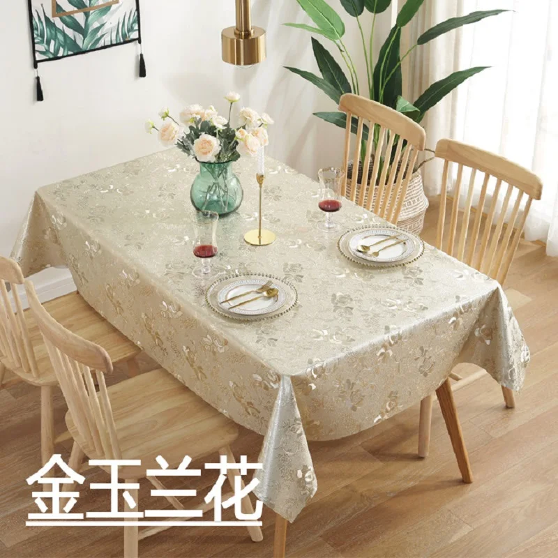 HC963-5 PVC Tablecloth Waterproof Anti-scalding Oil-proof Table Mat Wash-free Nordic Tablecloth Coffee Table Mat Printed Tablecloth - Цвет: HC963-5