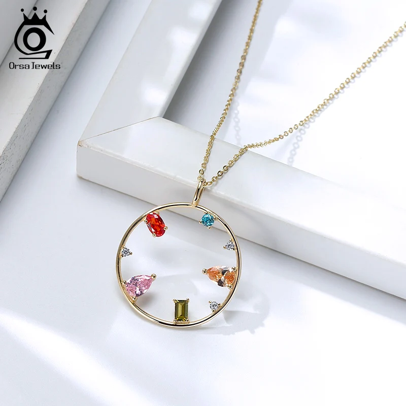 ORSA JEWELS кольцо Изысканный мульти Цвет 925 серебряные ювелирные изделия комплект