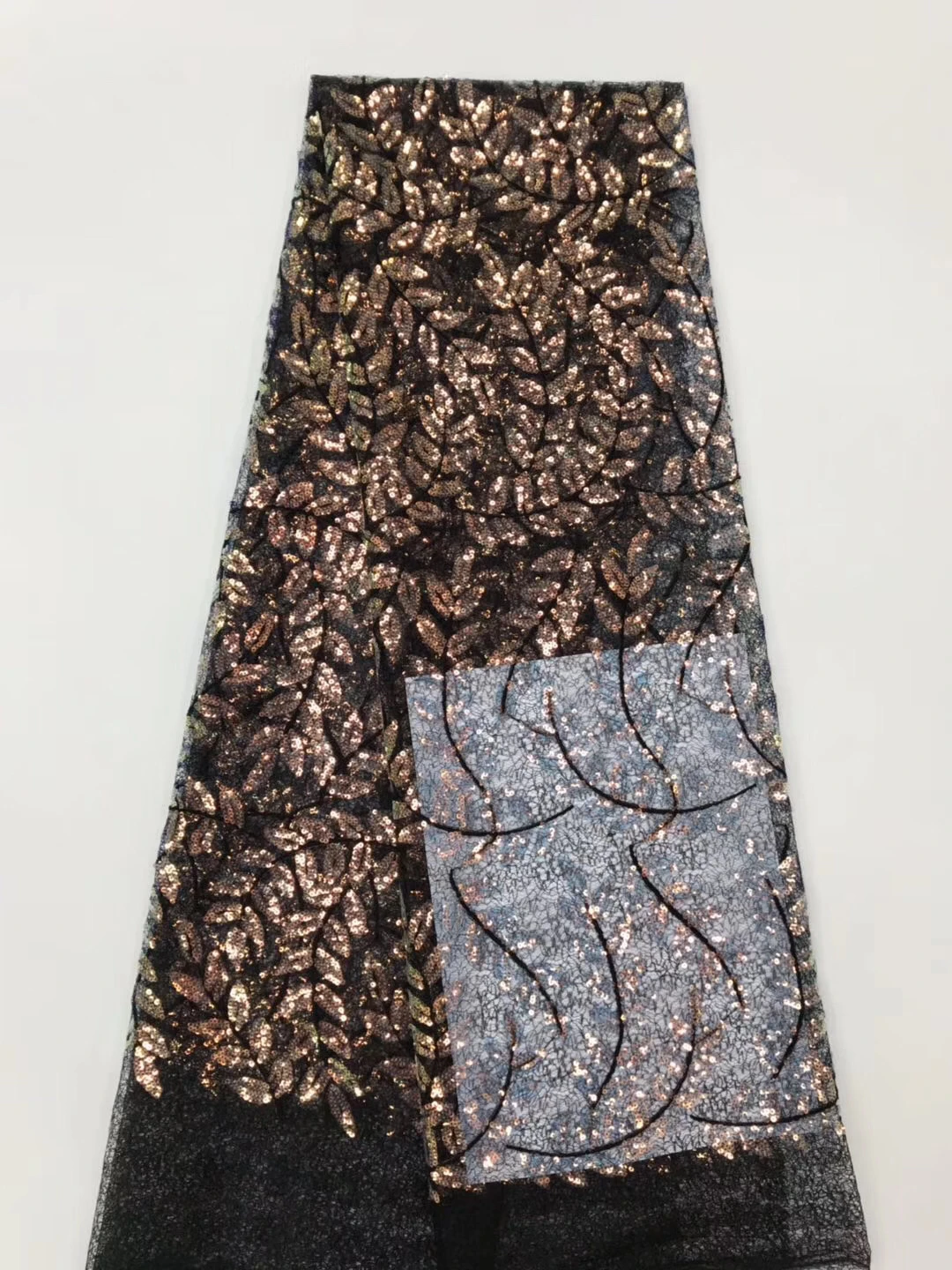 

Sequin lace fabric Nigeria lace fabric 2020 high quality lace wedding dress African tulle lace fabric D3635