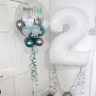 40 дюймов, гигантские фольгированные шары С Днем Рождения белые шары с цифрами 0 1 2 3 4 5 6 7 8 9, большие фигурки, украшение для детского праздника