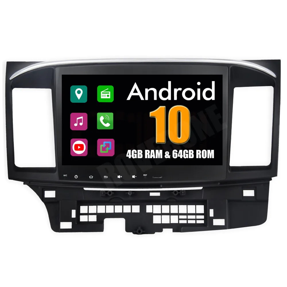 Octa Core Pure Android 10 для Mitsubishi Lancer EVO GaLant Fortis Ispira X Авто Радио Стерео GPS навигация |