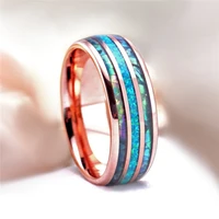 8mm new arrivals men ring inlay abalone shell wedding engagement rings for men fashion party jewelry accessories